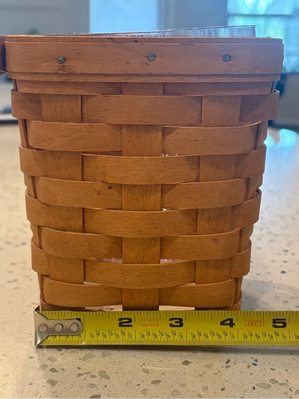 Longaberger 1993 Hand Woven With Plastic Liner Vintage Small Accent Basket